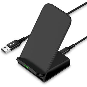 15W Samsung Wireless Charger Fast Charging Stand for Samsung Galaxy S24 S23 Ultra S22 Plus S21 S20 S10 S9 S8 Note20, Fast Wireless Charging Station for iPhone 15 14 13 12 11,Google Pixel 8 Pro 7a 7 6