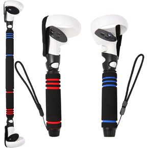 VR Game Handle Attachments for Quest 2,VR Handles Extension Grips and Gorilla Tag Long Arm Handle Extenders for Oculus Quest 2(Striped Style)