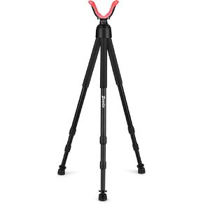 Zeadio Tripod Rest with High Density Foam Grip, Twist-Style Locking Leg, and Non-Marring V-Yoke Rest Head for Outdoor Activities,81-165cm