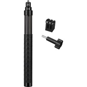 10.6-47.2 inches Extended Long Carbon Fiber Invisible Selfie Stick for Insta360 x4 Insta 360 x4 x3 x2 x Go 2 3 GoPro Hero 13 12 11 10 9 Action Camera Accessories (Blue)