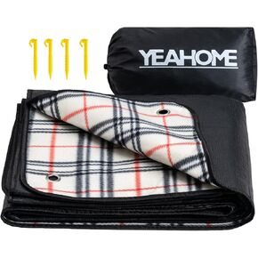 YEAHOME Picnic Blanket Beach Mat, Triple Layers Waterproof Outdoor Blanket, Extra Large Sand Proof Portable Camping Blanket 60x70, Great for The Beach, Park, Camping on Grass