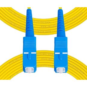 Fibergaga-1m(3ft) OS2 SC/UPC to SC/UPC Fiber Patch Cable Single Mode Fiber, Simplex, Length Option: 0.5M(1.6ft)-100m(328ft) 9/125µm 2.0mm Cable Diameter Fiber Optic Cable, OS1/OS2 Compatible