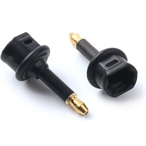 NANYI Toslink Female to 3.5mm Jack (Mini Toslink) Male Digital Adapter, Optical Audio Cable Extension Coupler, (2PCS)