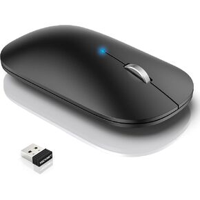TECKNET Wireless Mouse, BT5.0/3.0 2.4GHz Silent Computer Mouse with USB Receiver,4000DPI Rechargeable Portable Bluetooth Mouse for Laptop/MacBook/Pro/iPad/Windows