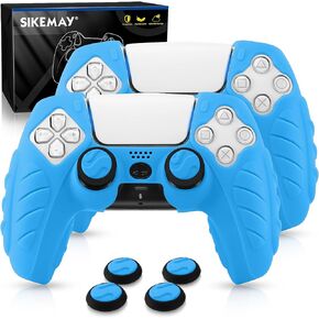 SIKEMAY PS5 Controller Cover, 2Pcs Anti-Slip PS5 Controller Skin with 4 Grips, Soft Silicone Protective Case for PS5 Controller, PS5 Controller Skin for Wireless Controller (Black) in Kuwait