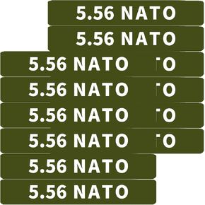 12 Pack Miaozhun 5.56 NATO Magazine Marking Bands 5.56 Magazine Caliber Identification(Army Green-White)