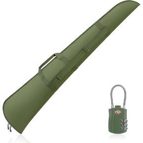 Shotgun Case with TSA locks, Gun Case 52" Thick Padding Rifle Cases, Accessories Lockable Zippers Rifles Bag for Firearm Storage and Transportation