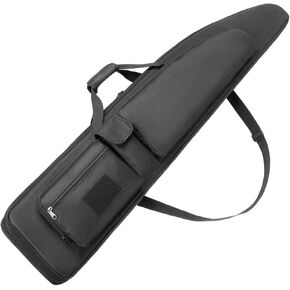 Double Rifle Case, 36 40 44 50Inch Soft Shotgun Case With Multiple Magazine Holder Pouches Accessory Bags.