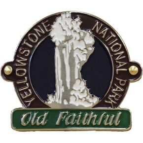 Yellowstone National Park - Old Faithful - Hiking Stick Medallion
