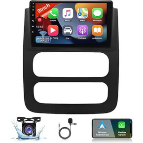 Android 13 Car Stereo Radio for Dodge Ram 1500 2500 3500 2003 2004 2005,9 inch IPS Touchscreen Stereo with CarPlay &Android Auto,Support GPS/Bluetooth/SWC/WiFi/FM/Backup Camera
