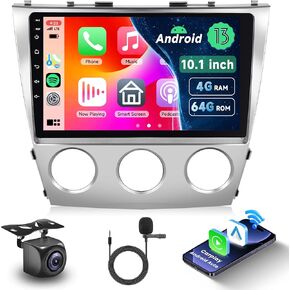 8 Core 4G+64G Android Car Stereo Carplay for Toyota Camry 2006-2011, Rimoody Car Radio 10.1 INCH Touchscreen GPS 4G WiFi Bluetooth FM DSP-36 Mirror Link 59-UI Themes AHD Backup Camera