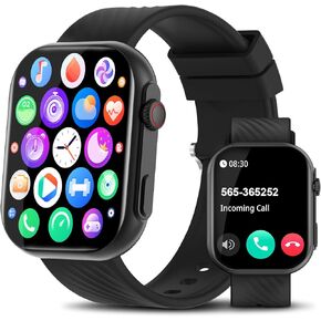 Smart Watch for Men Women (Answer/Make Call), 2.0"Smartwatch Fitness Tracker with 100+ Sport Modes, Heart Rate/Sleep Monitor, Pedometer, SpO2, IP67 Waterproof, Activity Tracker for Android iOS Phones