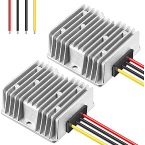 Dreyoo 2 Pack 36V 48V to 12V Converter Golf Cart Voltage Reducer, 10A 120w DC to DC Buck Converter 12 Volt Voltage Regulator for Golf Cart Club Car Audio LED Strip Light Universal Power Stabilizer