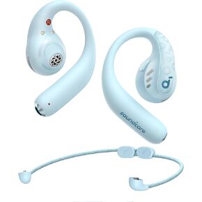 Soundcore by Anker AeroFit Pro Open-Ear Headphones, Ultra Comfort, Secure Fit, Ergonomic Design, Rich Sound with LDAC, Bluetooth 5.3, IP55 Water-Resistant, 46H Playtime, App Control, Wireless Earbuds