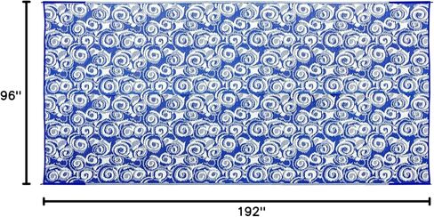 Camco 42841 Swirl Awning Leisure Mat-Blue 8' X 16' in Saudi Arabia