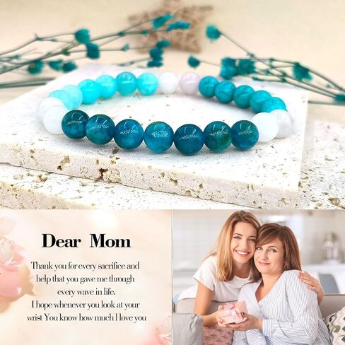 Back to School To My Daughter Bracelet Gift from Mom Dad, First Day of School Gift for Her, Pink Stone Bracelet Birthday Graduation Christmas Gifts for Girls from 5-25(Light Pink) in Kuwait