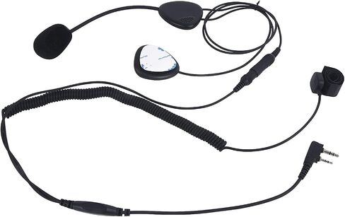 Motorcycle Earpiece 2 Way Radio Head Unit Hands Free Bicycle Bike Riding Half Full Face Helmet Earphone Wired Headset Headphone with Mic for Baofeng Kenwood Walkie Talkie in Saudi Arabia