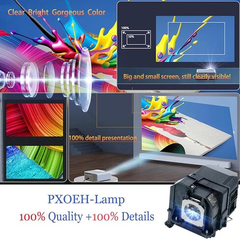 PXOEH ELPLP88 V13H010L88 للسينما المنزلية Epson Powerlite 2040 1040 2045 740HD 640 955WH PowerLite X27 S27 EX3240 EX7240 EX9200 EX5250 EX5240 VS240 VS345 VS340 97H 98H 99WH مصباح عرض بديل in Kuwait