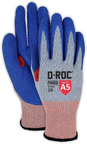 MAGID D - ROC 13 - قفاز عمل مقاوم للقطع مطلي بمادة اللاتكس - مقاس A5-10/XL، 72 زوجًا in Saudi Arabia