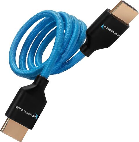 كابل HDMI أزرق من KONDOR (15 قدم | مجدول، HDMI إلى HDMI | 4K/30 هرتز، أرجواني) in Kuwait