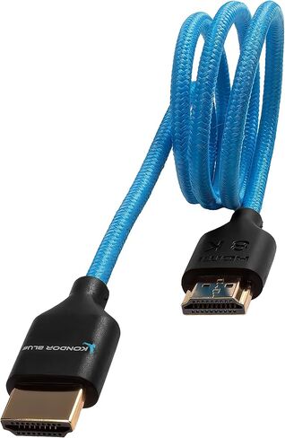 كابل HDMI أزرق من KONDOR (15 قدم | مجدول، HDMI إلى HDMI | 4K/30 هرتز، أرجواني) in Kuwait