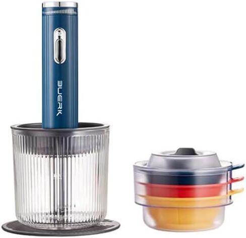 قطاعة طعام كهربائية لاسلكية، محضرة طعام محمولة من AYOTEE مع شحن USB، شفرات متعددة السرعات قابلة للتعديل، وعاء 500 مل ووعاء 3 * 100 مل، خلاط طعام مناسب للحوم والخضروات in Kuwait