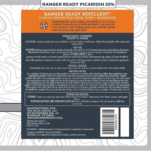 Ranger Ready P2Pak Permethrin + Picaridin Tick & Insect Repellent, Scent Zero, 8 Fl Oz. (Pack of 2) in Saudi Arabia
