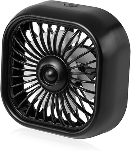 Car Fan, Portable Car Cooling USB Fan 3 Adujstable Wind Speed Low Noise Clip Fan with Colorful Light for Car Vehicle Van Truck SUV RV,Black in Kuwait