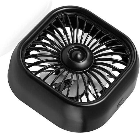 Car Fan, Portable Car Cooling USB Fan 3 Adujstable Wind Speed Low Noise Clip Fan with Colorful Light for Car Vehicle Van Truck SUV RV,Black in Kuwait