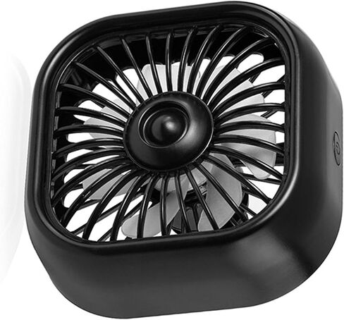 Car Fan, Portable Car Cooling USB Fan 3 Adujstable Wind Speed Low Noise Clip Fan with Colorful Light for Car Vehicle Van Truck SUV RV,Black in Kuwait