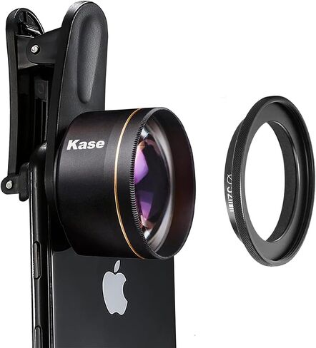 Kase HD Master Macro Phone Lens with 52mm Filter Adapter Ring for iPhone 15 14 13 12 Pro Max, Samsung, Android Smartphone, Lens Attachment (Black) in Saudi Arabia