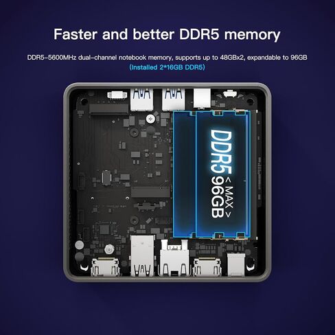 ASUS NUC 14 Pro، Intel NUC 14 Pro NUC14RVH Revel Canyon AI Mini PC، Core Ultra 5 125H CPU، Intel Arc GPU، ذاكرة الوصول العشوائي 32 جيجابايت، 512 جيجابايت SSD، Win 11، كمبيوتر صغير 8K/4K شاشة رباعية/WiFi 6E/BT 5.3/Thunderbolt 4 in Kuwait