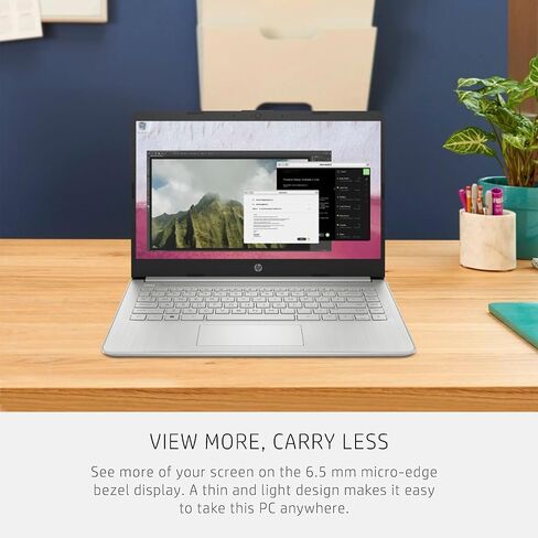 HP Slim 14 HD Laptop • Back to School Limited Edition with 1 Year Microsoft 365 • Intel Quad-Core Processor • Long Battery Life • w/WOWPC Bundle • Win 11 (Windows 11 Pro, 16GB RAM | 1TB Storage) in Saudi Arabia