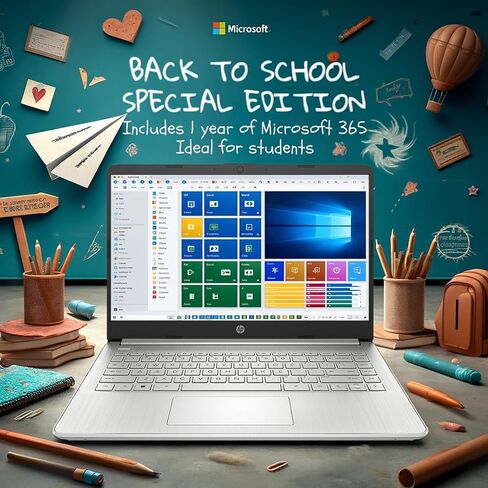 HP Slim 14 HD Laptop • Back to School Limited Edition with 1 Year Microsoft 365 • Intel Quad-Core Processor • Long Battery Life • w/WOWPC Bundle • Win 11 (Windows 11 Pro, 16GB RAM | 1TB Storage) in Saudi Arabia