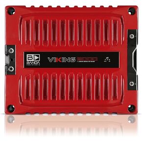 Banda VIK8000.2RED Car Amplifier Audio Speaker 2-Ohms Full Range New Viking 8000 Watts Rms LED Indicator Sound Specialization Aluminum Chassis - Red