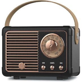 PRUNUS J-999 Retro Bluetooth Speaker,Vintage Decor,Mini Wireless Bluetooth Speaker,Cute Old Fashion Style Support USB/TF Card/AUX for Kitchen Desk Bedroom Office Party Outdoor(Green)