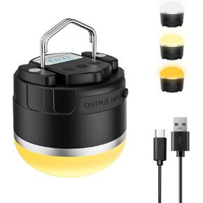 Rechargeable LED Camping Lantern 1000LM,Portable Tent Lights with RGB Color,IP65 Waterproof Camping Lights,Magnetic Base,4000mAH Emergency Hanging Light for Power Outages,Hiking,Tent,Outdoor,Home
