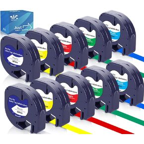Weemay 18 X 16952 Clear Plastic Labels Compatible with Dymo Letratag Refills Clear Plastic 12mm x 4m 1/2 x 13 Black on Clear Refill for LetraTag Label Maker LT-100T LT-100H QX50 200B, 16951 S0721530