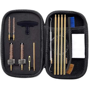 Pro .223/5.56 Cleaning Kit with Bore Chamber Brushes Cleaning Pick Kit, Brass Cleaning Rod in Zippered Organizer Compact Case BOOSTEADY