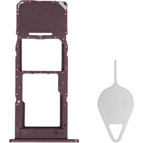 for Samsung Galaxy A14 5G Sim Card Tray Replacement (Single SIM Version) - Dark Red Card Tray Slot Holder Bracket Adapter with Needle Ejector for A14 5G SM-A146U A146U1 S146VL
