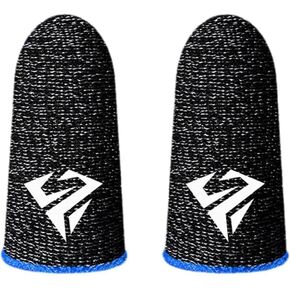 2Pcs Black for Pubg Mobile Games Gaming Finger Sleeve Breathable Fingertips Sweatproof Fingertip Gaming Sleeve for Mobile Cove Cell Phone Gaming Finger Sleeves Gaming Accessories