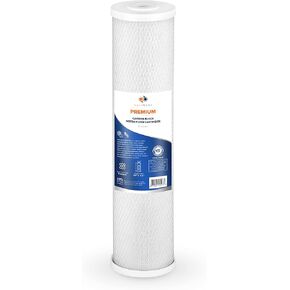 AQUABOON 5 Micron 20" x 4.5" GAC, CTO Carbon Block & Sediment Replacement Water Filter Cartridges Set | 1 set, 3 Filters in a Set | EP20-BB, 2C-20BB, 155358-43, DGD-5005-20