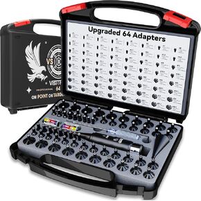 Tool-Free Laser Bore Sight Kit : Green Laser Bore Sighter with 64 Upgraded Adapters fit 0.17 to 12 GA Calibers| Multi-Caliber Laser Bore Sighting Kit for All Gun| Powerful Boresighter