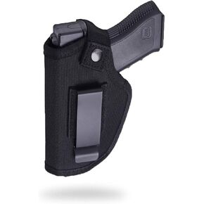 Concealed Carry Holster, Universal Holster, Inside The Waistband Bundle, Holster for Man/Woman Fits Right Hand and Left, Compact Subcompact Handguns, Black
