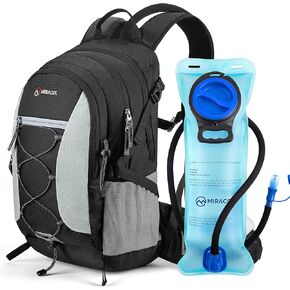 MIRACOL 18L Hydration Backpack with 2.5L BPA Free Water Bladder: Large-Capacity Hydration Pack with 2 Waist Pouch Insulated Water Backpack - for Hiking Running Biking Camping Hunting