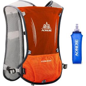 AONIJIE 5L Running Hydration Vest Pack with 500ml Soft Flask Adjustable & Lightweight Hydration Backpack for Marathon Race Hiking Cycling