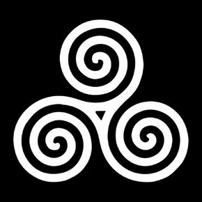 EvolveFISH Triskelion Weatherproof Vinyl Decal - [White][5"]