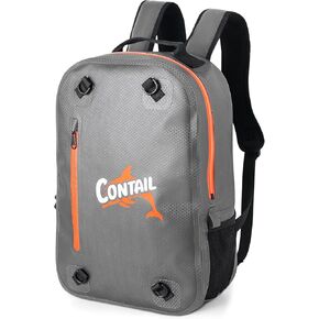 CONTAIL 25L IPX7 Submersible Dry Bag Backpack,Waterproof Travel Laptop Bag with Airtight Zippers for Boat,Fishing,Kayak