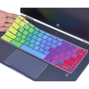 CaseBuy Keyboard Cover for HP 14 inch Chromebook x360 14a-ca0030wm na0226nr na0020nr, HP Chromebook x360 14-DA 14B-CA 14B-cb 14a-na 14-db/ca/ak HP Chromebook 14 G2 G3 G4 G5 Skin, Ombre Blue