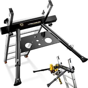 Ladder Stabilizer, Extension Ladder Stabilizer for Roof Wall Standoff Ladder Accessory Safety Stability Aviation Grade Aluminium, Adjustable Length 22-29.5In Ladder Stabilizer